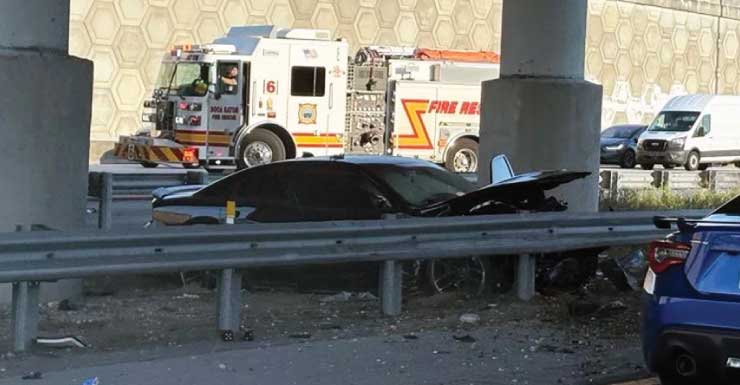 Acidente bloqueia 2 faixas da esquerda na I-95 South, na Saída 50, no Condado de Palm Beach