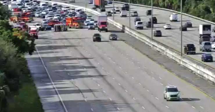 Acidentes são liberados na I-95 Norte e na Australian Avenue, em West Palm Beach