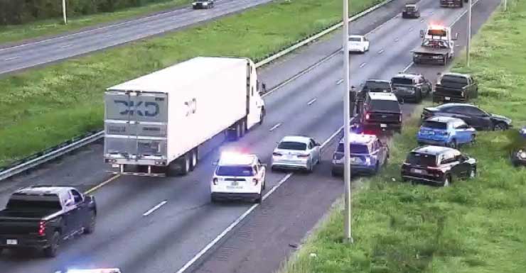Todas as faixas da I-295 no sentido sul são bloqueadas na Pritchard Road devido a acidente