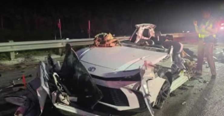Paciente é levado de avião após acidente envolvendo caminhão semirreboque na I-75 perto da saída da Tuckers Grade, no Condado de Charlotte