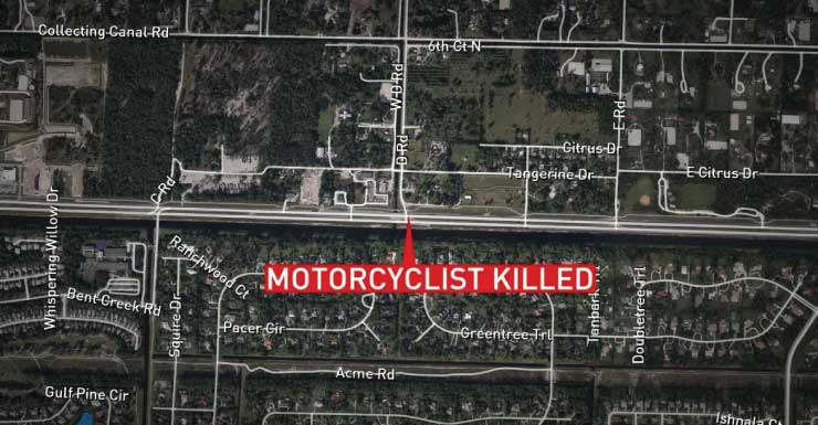 Motociclista de Jensen Beach morre em acidente na Southern Boulevard, diz PBSO